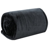 Vidaxl tæppe 150x200 cm polyester sort