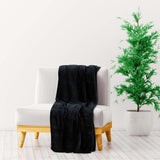 Vidaxl tæppe 150x200 cm polyester sort