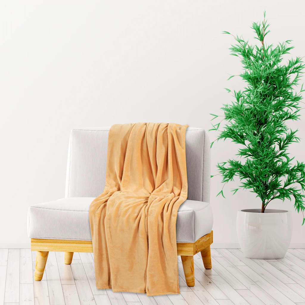 Vidaxl tæppe 130x170 cm polyester ørken tåge