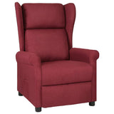Vidaxl fauteuil verstelbaar stof wijnrood