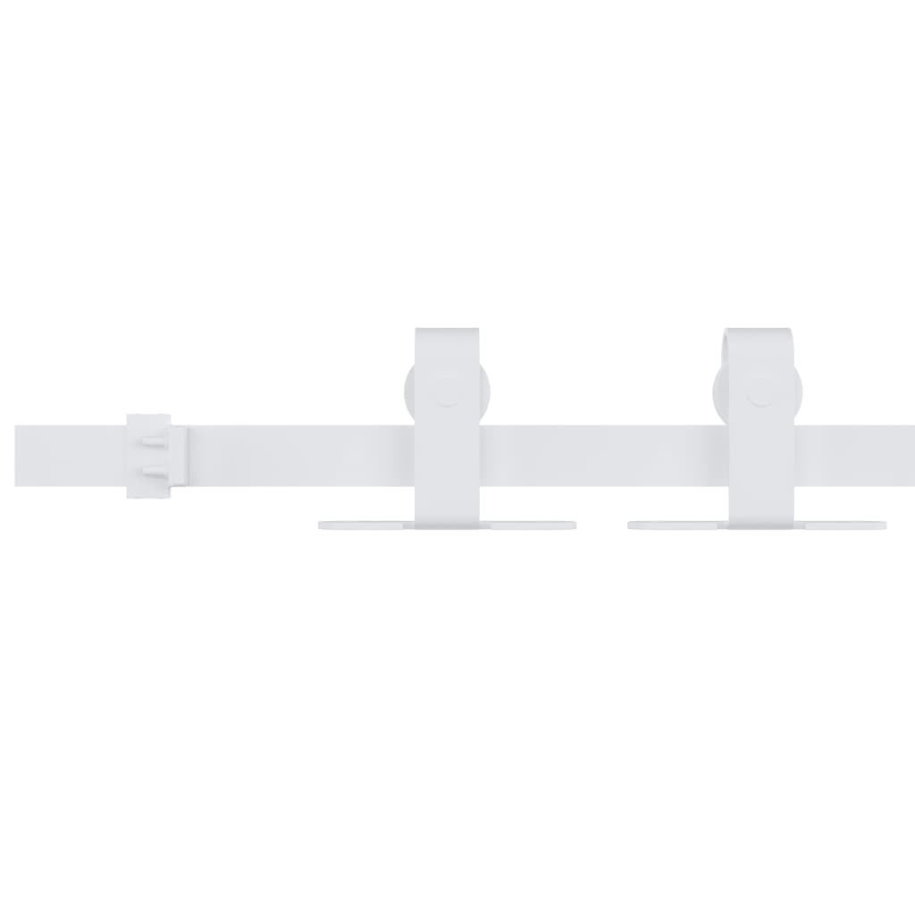 Vidaxl Suspension Set til mini -skiver -dør 183 cm kulstofstål hvidt