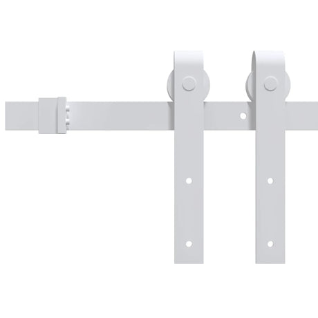 Vidaxl Fittings indstillet til skydedør 183 cm stål hvid