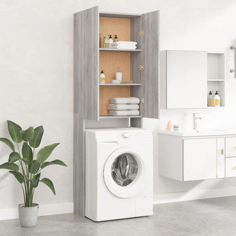 Vidaxl Washing Machine Cabinet 64x25.5x190 cm Grå sonoma eg Farvet