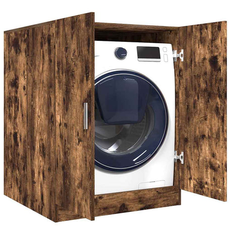 Vidaxl Washing Machine Cupboard 71x71.5x91.5 cm Røget eg Farvet