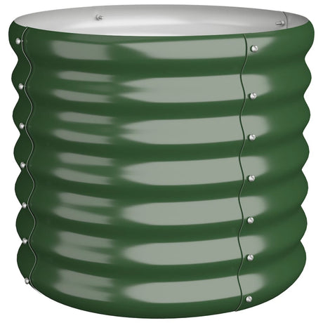 Vidaxl planter Big 40x40x36 cm galvaniseret stålgrøn
