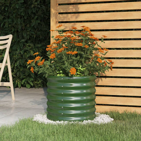 Vidaxl planter Big 40x40x36 cm galvaniseret stålgrøn