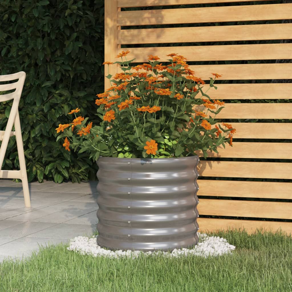 Vidaxx plantekasse 40x40x36 cm galvaniseret stålgrå
