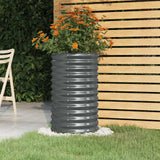 Vidaxl plantenbak 40x40x68 cm gegalvaniseerd staal antracietkleurig