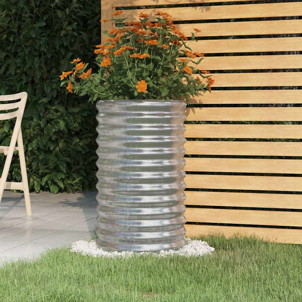 Vidaxx plantekasse 40x40x68 cm galvaniseret stål sølvfarvet