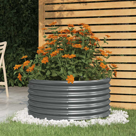 Vidaxl Planning Box 80x80x36 cm galvaniseret stål antracit -farvet