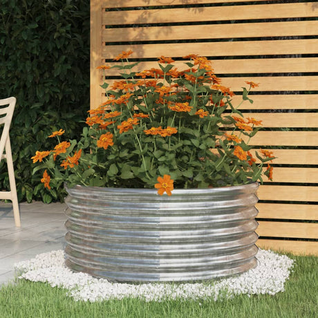 Vidaxx plantekasse 80x80x36 cm galvaniseret stål sølvfarvet