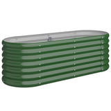 Vidaxl Planning Box 114x40x36 cm galvaniseret stålgrøn