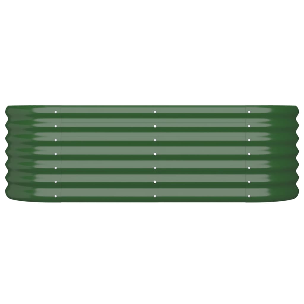 Vidaxl Planning Box 114x40x36 cm galvaniseret stålgrøn