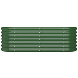 Vidaxl Planning Box 114x40x36 cm galvaniseret stålgrøn