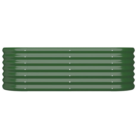 Vidaxl Planning Box 114x40x36 cm galvaniseret stålgrøn