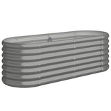 Vidaxl Planning Box 114x40x36 cm galvaniseret stålgrå