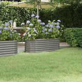 Vidaxl Planning Box 114x40x36 cm galvaniseret stålgrå