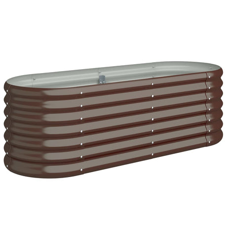 Vidaxl Planning Box 114x40x36 cm galvaniseret stålbrun