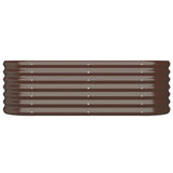 Vidaxl Planning Box 114x40x36 cm galvaniseret stålbrun