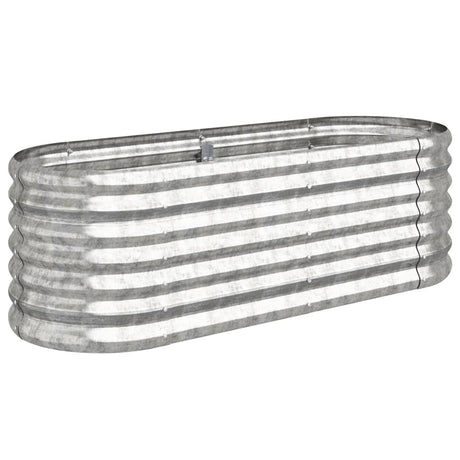 Vidaxl Planning Box 114x40x36 cm galvaniseret stål sølvfarvet