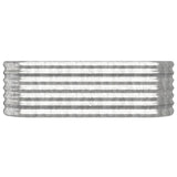 Vidaxl Planning Box 114x40x36 cm galvaniseret stål sølvfarvet