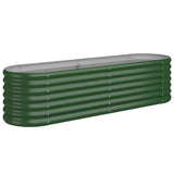 Vidaxl Planning Box 152x40x36 cm galvaniseret stålgrøn