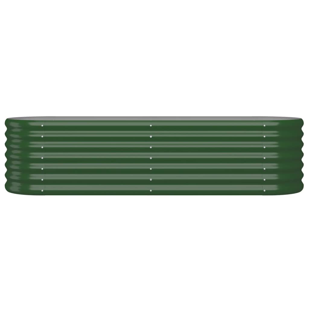 Vidaxl Planning Box 152x40x36 cm galvaniseret stålgrøn