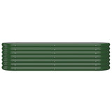 Vidaxl Planning Box 152x40x36 cm galvaniseret stålgrøn