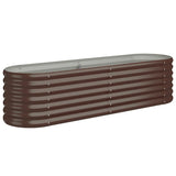 Vidaxl Planning Box 152x40x36 cm galvaniseret stålbrun