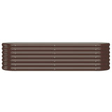 Vidaxl Planning Box 152x40x36 cm galvaniseret stålbrun