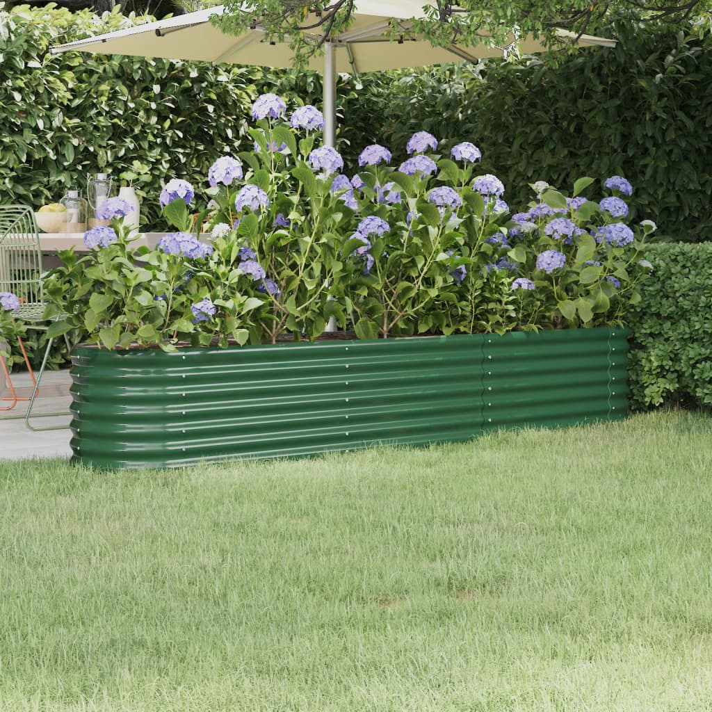 Vidaxx plantekasse 224x40x36 cm galvaniseret stålgrøn