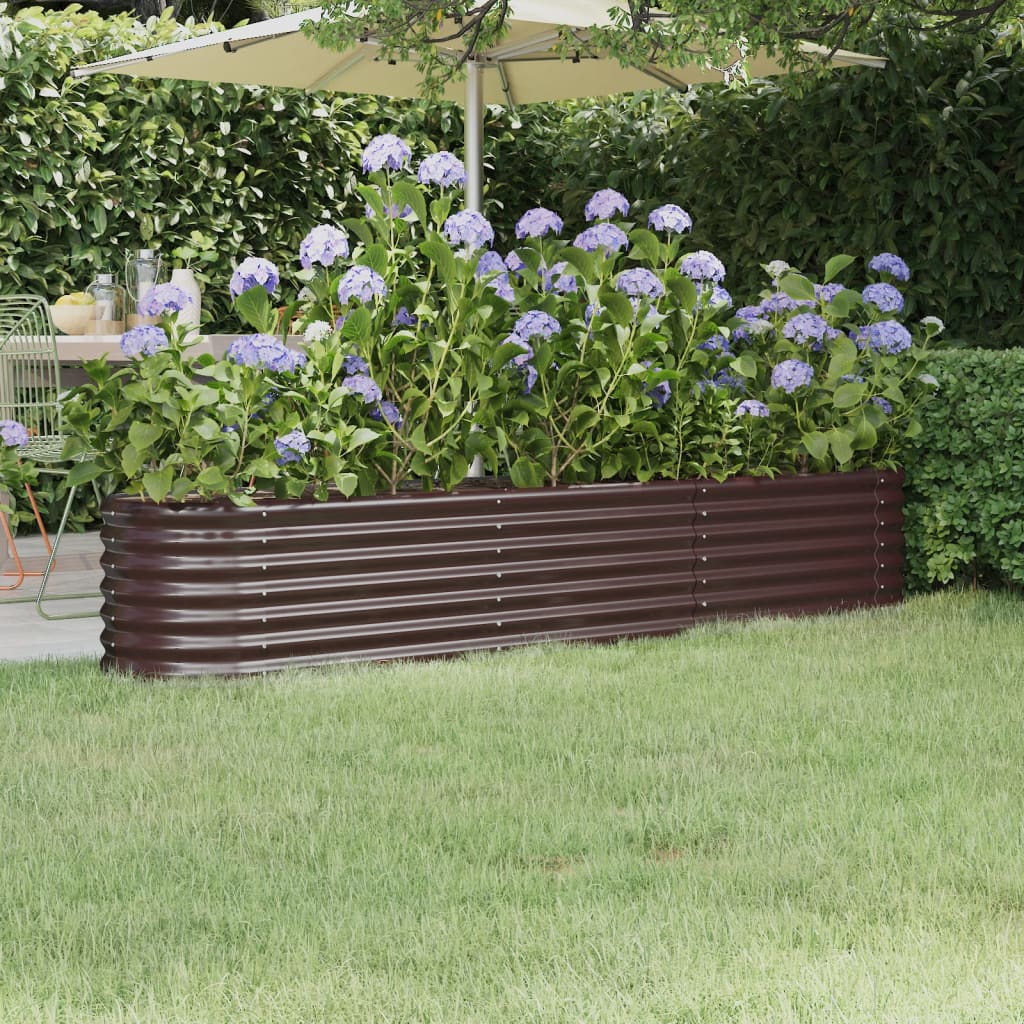 Vidaxx plantekasse 224x40x36 cm galvaniseret stål brun