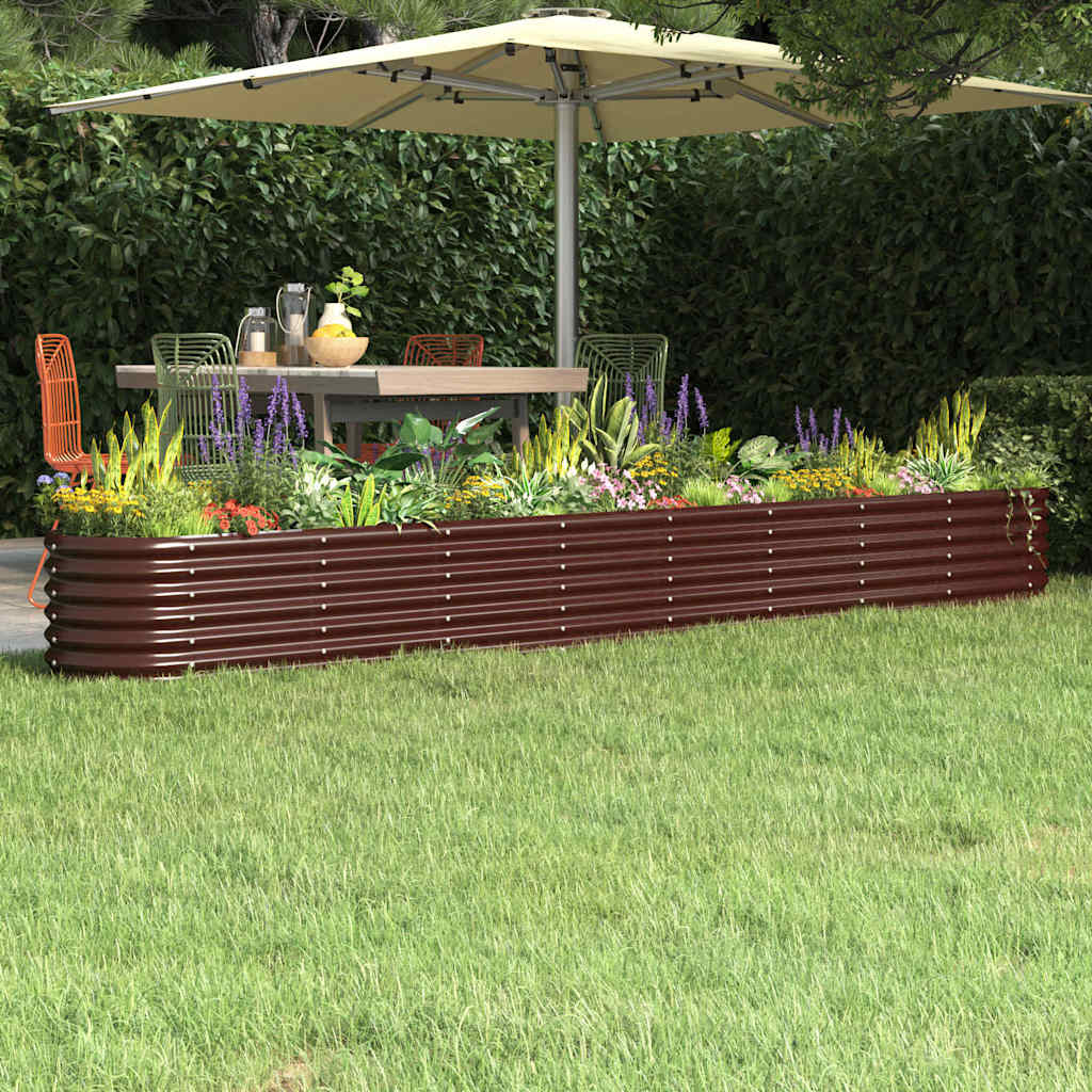 Vidaxx plantekasse 332x40x36 cm galvaniseret stål brun