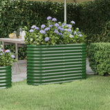Vidaxx plantekasse 114x40x68 cm galvaniseret stålgrøn