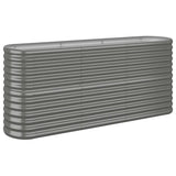 Vidaxx plantekasse 152x40x68 cm galvaniseret stålgrå