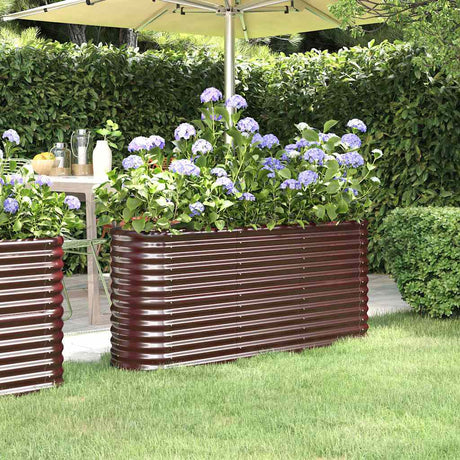 Vidaxx plantekasse 152x40x68 cm galvaniseret stål brun