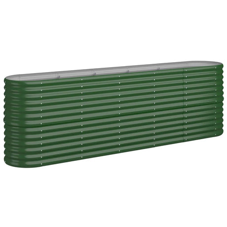 Vidaxx plantekasse 224x40x68 cm galvaniseret stålgrøn