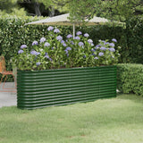 Vidaxx plantekasse 224x40x68 cm galvaniseret stålgrøn