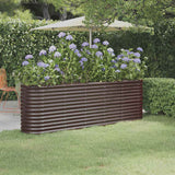 Vidaxx plantekasse 224x40x68 cm galvaniseret stål brun