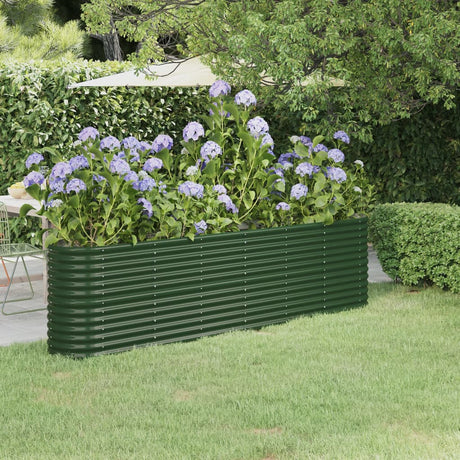 Vidaxx plantekasse 260x40x68 cm galvaniseret stålgrøn