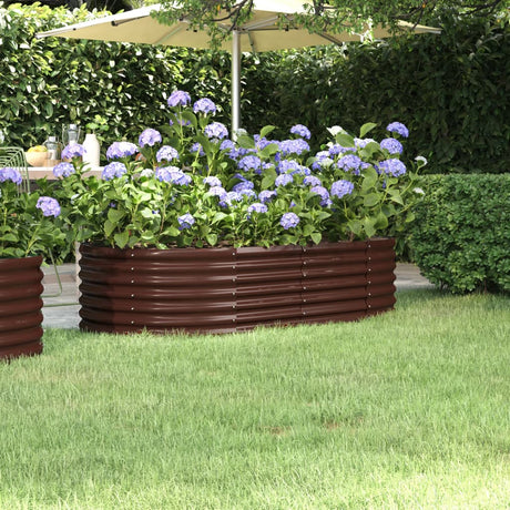 Vidaxx plantekasse 152x80x36 cm galvaniseret stål brun