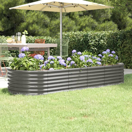 Vidaxx plantekasse 224x80x36 cm galvaniseret stålgrå