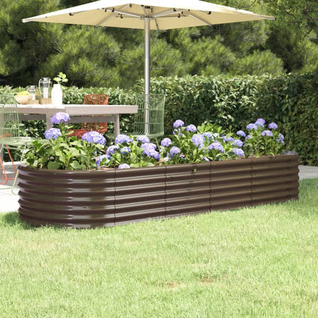 Vidaxx plantekasse 224x80x36 cm galvaniseret stål brun