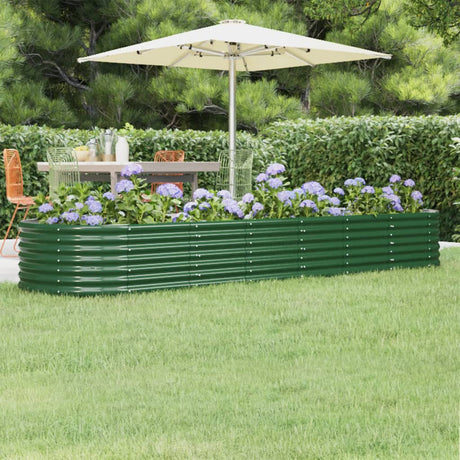 Vidaxx plantekasse 296x80x36 cm galvaniseret stålgrøn
