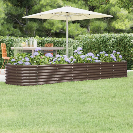 Vidaxx plantekasse 296x80x36 cm galvaniseret stål brun
