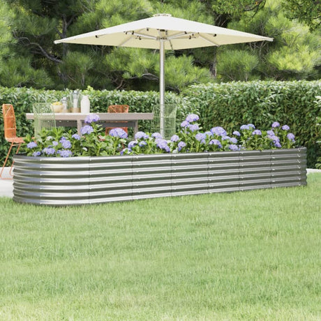 Vidaxx plantekasse 296x80x36 cm galvaniseret stål sølvfarvet