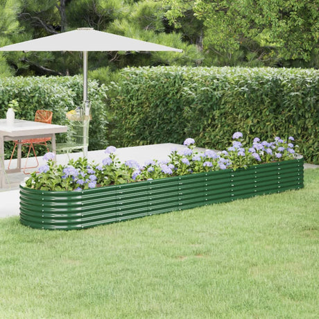 Vidaxx plantekasse 368x80x36 cm galvaniseret stålgrøn