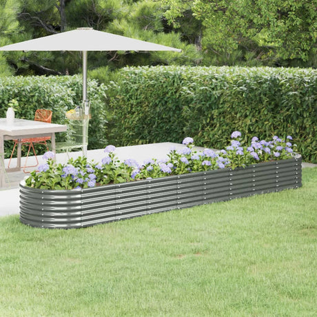 Vidaxx plantekasse 368x80x36 cm galvaniseret stålgrå