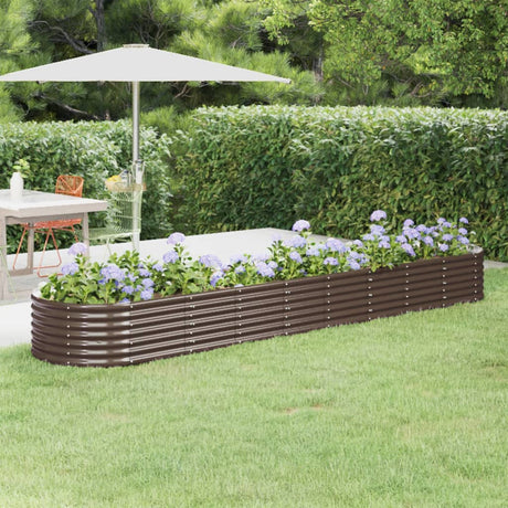 Vidaxx plantekasse 368x80x36 cm galvaniseret stål brun
