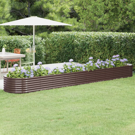 Vidaxx plantekasse 440x80x36 cm galvaniseret stål brun